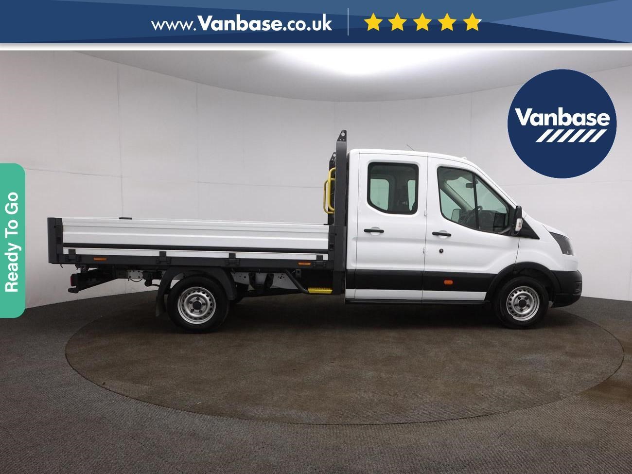 (2020) Ford Transit 2.0 EcoBlue 130ps Double Cab Dropside Extra Long Wheelbase L4H1 Low Roof 7 Seater - Bluetooth Connection - Digital Radio - 1 Owner