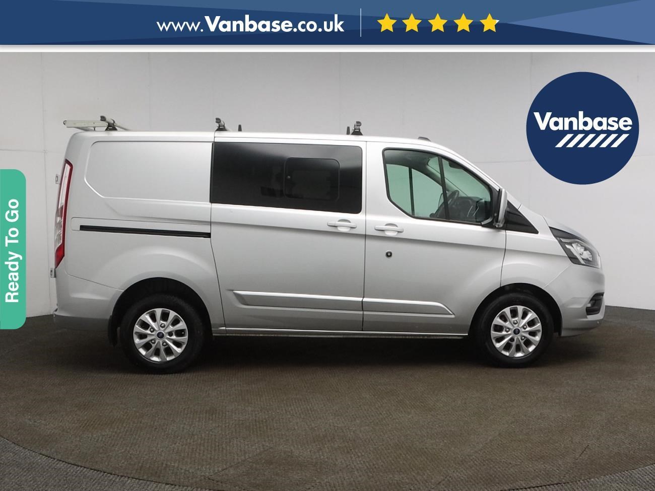 (2019) Ford Transit Custom 2.0 EcoBlue 130ps Double Cab Limited Short Wheelbase L1H1 Low Roof Van Euro 6 - Air Conditioning - Twin Sliding Doors - 6 Seater - Bluetooth Connection - Alloy Wheels