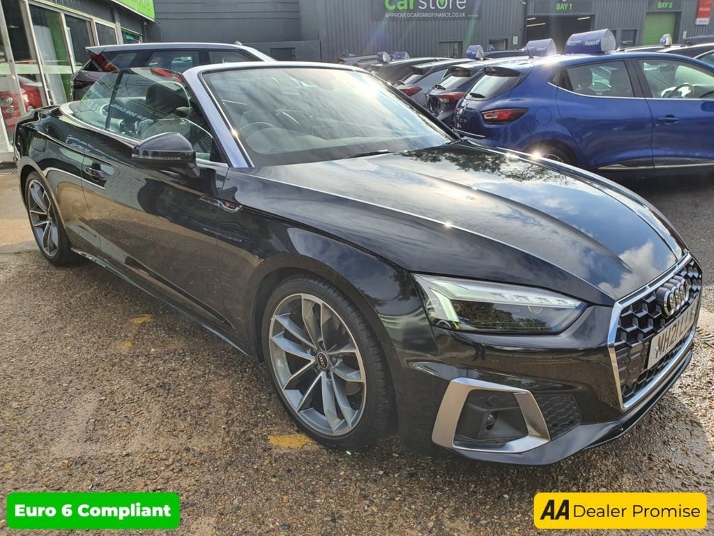 2021 used Audi A5 2.0 TFSI S LINE MHEV 2d 148 BHP IN BLACK WITH 9,980 MILES AND A FULL SERVIC