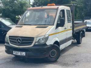 2017 67 Mercedes-Benz Sprinter 3.5t Crew Cab Dropside + Only 44k 4 Doors CHASSIS CAB