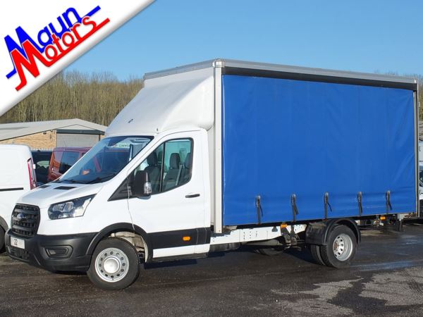 2022 (22) Ford Transit T350 EcoBlue 130PS Leader L4 CURTAIN-SIDER with AIR CON, Euro 6, DRW, 14 ft For Sale In Sutton In Ashfield, Nottinghamshire