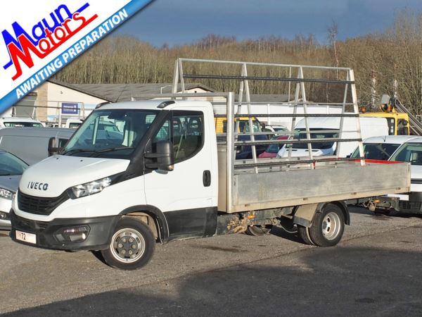 2022 (72) Iveco Daily 35C14 DRW, Euro 6, LWB DROPSIDE with GLASS FRAIL, AIR CON, Cruise, B/tooth For Sale In Sutton In Ashfield, Nottinghamshire