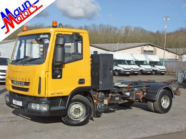 2011 (11) Iveco Eurocargo 75E16 EEV - 7.5t HL5 RORO Hook Loader TIPPER, CHEM HL5 Skip Container Size For Sale In Sutton In Ashfield, Nottinghamshire