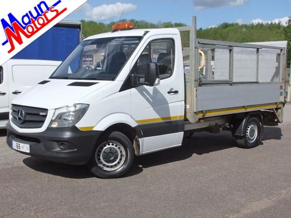 2015 (65) Mercedes-Benz Sprinter 313 CDI MWB DROPSIDE with Tail Lift, Cage Sides, Air Con, Cruise Bluetooth For Sale In Sutton In Ashfield, Nottinghamshire