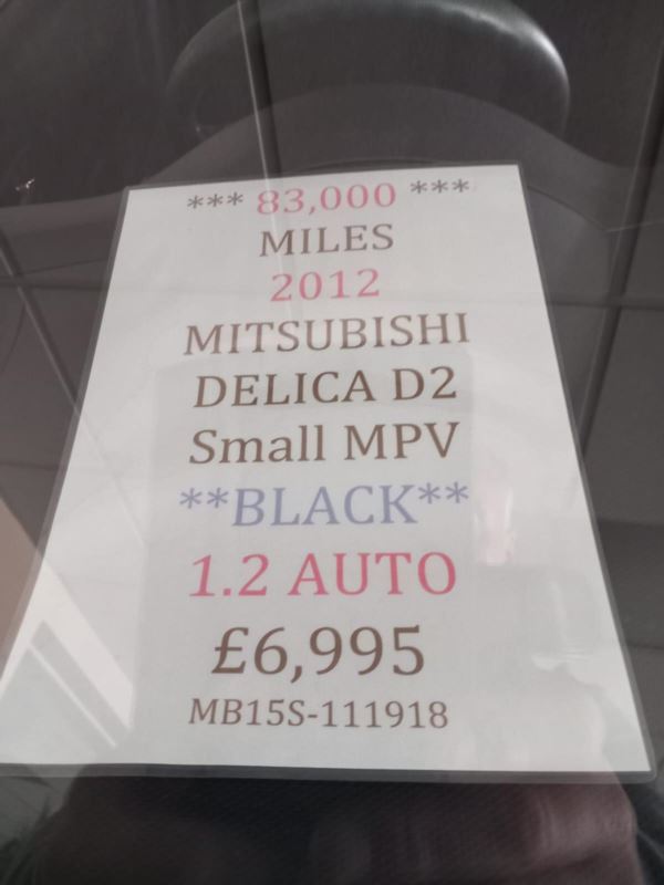 2012 Mitsubishi DELICA D2 1.2 AUTOMATIC SMALL MPV FRESH IMPORT For Sale In Swansea, Swansea
