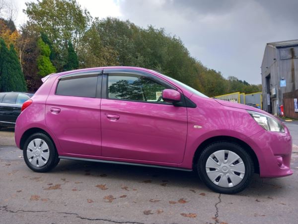 2012 Mitsubishi Mirage 1.0 AUTOMATIC - BARBIE PINK - VERY RARE COLOUR - PINK For Sale In Swansea, Swansea