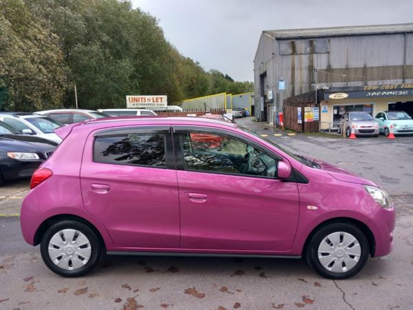 2012 Mitsubishi Mirage 1.0 AUTOMATIC - BARBIE PINK - VERY RARE COLOUR - PINK For Sale In Swansea, Swansea