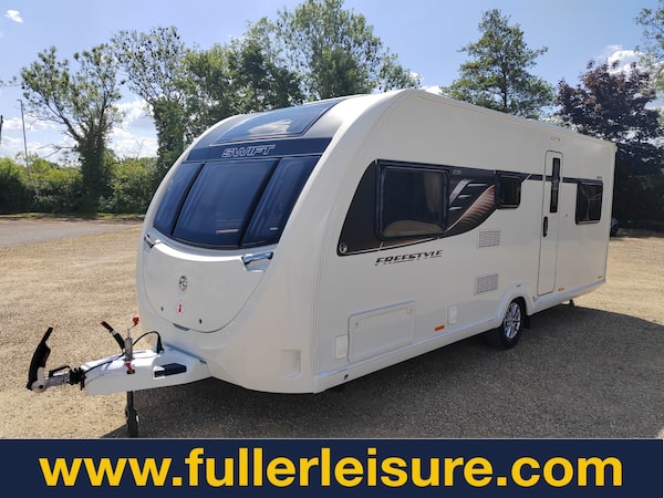 Used Swift FREESTYLE S6 TD 2022 6 BERTH FIXED REAR BUNK BEDS CARAVAN used-swift-freestyle-s6-td-2022-6-berth-fixed-rear-bunk-beds-caravan
